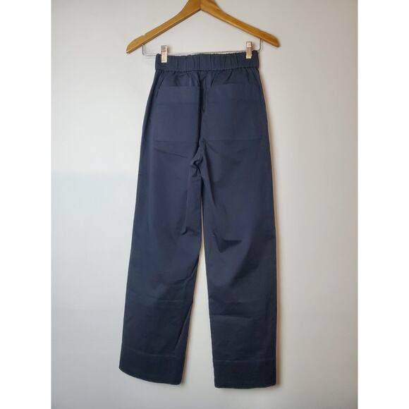 NEW Everlane xs "The Easy Pants" Black Cotton Twill Pull On Relaxed Fit - Picture 4 of 10